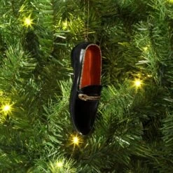 4" Christmas Resin Fancy Loafers Ornament Black - Wondershopâ˘