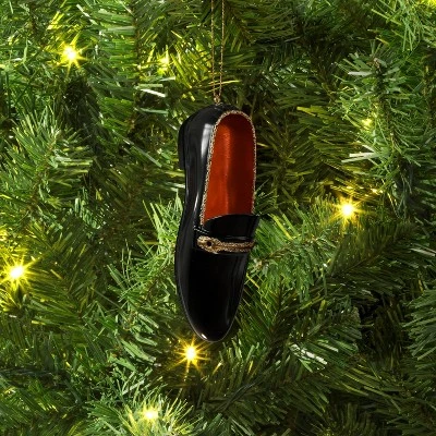 4" Christmas Resin Fancy Loafers Ornament Black - Wondershop™ 3 4" Christmas Resin Fancy Loafers Ornament Black - Wondershop™