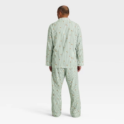 Men's Gingerbread Striped Flannel Long Sleeve Shirt And Pants Holiday Matching Family Pajama Set - Wondershop™ Cream 3 Men's Gingerbread Striped Flannel Long Sleeve Shirt And Pants Holiday Matching Family Pajama Set - Wondershop™ Cream