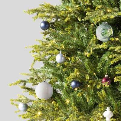 4ct 150mm Christmas Ornament Set Iridescent White/Clear - Wondershop™ 3 4ct 150mm Christmas Ornament Set Iridescent White/Clear - Wondershop™