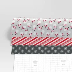30" 3pk 180 Sq Ft Christmas Wrap Pack Snowman/Candy Stripes/Snowflakes - Wondershop™ -Christmas Supply Store GUEST 9de73e26 ab01 425f 9724 9a8ec1fe3a12