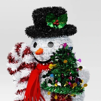 Christmas Tinsel Snowman - Wondershop™ 4 Christmas Tinsel Snowman - Wondershop™ - Image 2