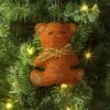 5" Christmas Fabric Teddy Faux Shearling Ornament - Wondershop™