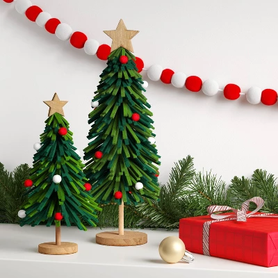 14.75" Christmas Fabric Tree Decor Green - Wondershop™ 3 14.75" Christmas Fabric Tree Decor Green - Wondershop™
