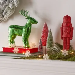 30ct LED Dewdrop With Glittered Snowflakes Christmas Indoor Novelty String Lights Warm White With Silver Wire - Wondershop™