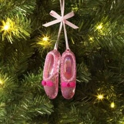 Christmas Pink Plastic Ballet Slippers Ornament - Wondershopâ˘