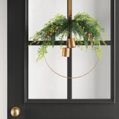 Christmas Hoop Wreath With Gold Bells - Wondershopâ˘