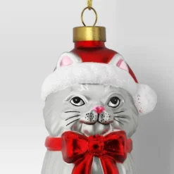 Christmas Glass Cat Santa Hat Ornament - Wondershop™ 5 Christmas Glass Cat Santa Hat Ornament - Wondershop™ -Christmas Supply Store GUEST a75d1d30 9133 4574 a683 a241f9e0849c