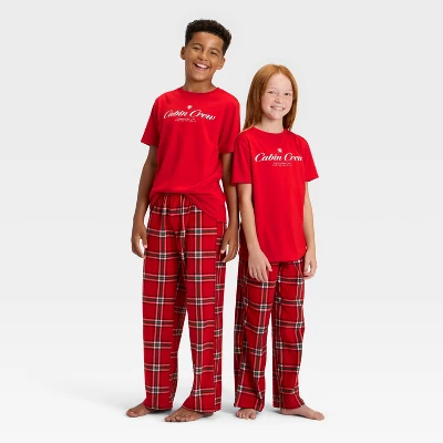 Kids' Plaid Microfleece Holiday Matching Family Pajama Pants - Wondershop™ Red 6 Kids' Plaid Microfleece Holiday Matching Family Pajama Pants - Wondershop™ Red - Image 4