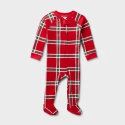 Baby Plaid Ribbed Holiday Matching Family Footed Pajamas - Wondershop™ Red -Christmas Supply Store GUEST aa05057a c294 41ee b57d 3e76e744d570