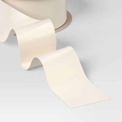 36' Christmas Holiday Cheer Premium Ribbon Ivory Satin - Wondershop™ 4 36' Christmas Holiday Cheer Premium Ribbon Ivory Satin - Wondershop™ - Image 2