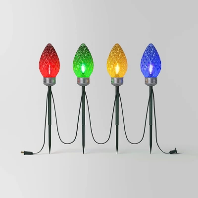 4pc LED Big Bulb Christmas Novelty Pathway - Wondershop™ 9 4pc LED Big Bulb Christmas Novelty Pathway - Wondershop™ - Image 7