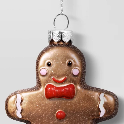 Christmas Glass Gingerbread Man Ornament - Wondershop™ 4 Christmas Glass Gingerbread Man Ornament - Wondershop™ - Image 2