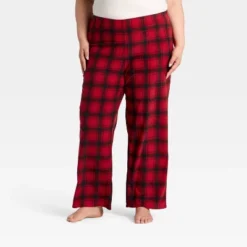 Women's Plaid Microfleece Holiday Matching Family Pajama Pants - Wondershop™ Red/Black -Christmas Supply Store GUEST ad671050 00ba 450d b73a f3c5686acb54