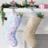 21" Christmas Iridescence Sequins Stocking With Bow - Wondershop™ -Christmas Supply Store GUEST ad9e062a 126d 45c1 bb7f a2bdc1b98d32