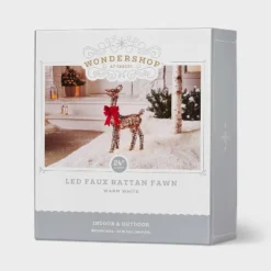 LED Faux Rattan Fawn With Red Bow Christmas Novelty Sculpture Light - Wondershop™ -Christmas Supply Store GUEST ae7820a2 8302 4c3e a000 dc9754568385