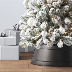 25" Metal Christmas Tree Collar Black - Wondershopâ˘