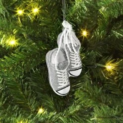5.31" Christmas Glass Silver Shoes Ornament - Wondershopâ˘