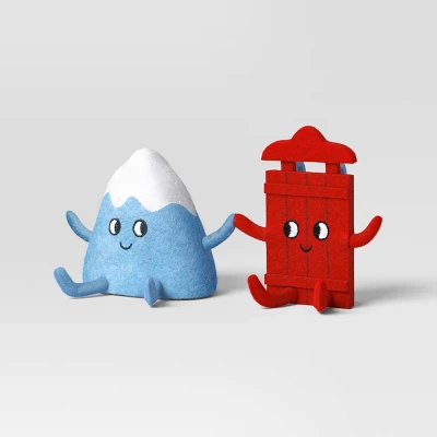 Christmas Felt Duo Figural Mountain And Sled - Wondershop™ 4 Christmas Felt Duo Figural Mountain And Sled - Wondershop™ - Image 2