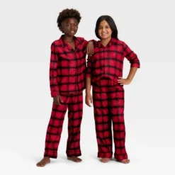 Kids' Plaid Long Sleeve Shirt And Pants Holiday Matching Family Pajama Set - Wondershop™ Red/Black -Christmas Supply Store GUEST b4b78934 020c 4302 834a 52c912929d63