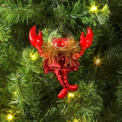 Christmas Lobster With Tinsel Collar Ornament - Wondershop™
