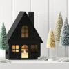 9" Lit Metal House Christmas Village Building - Wondershop™ Black: Battery-Powered Indoor Decorative Object -Christmas Supply Store GUEST b84fe4d4 a506 4b73 9adb 0e8524491dab