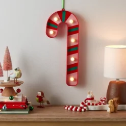 LED Marquee Candy Cane Christmas Novelty Silhouette Light - Wondershopâ˘