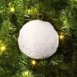 Christmas Fabric White Ball Ornament - Wondershopâ˘