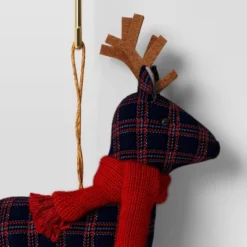 Christmas Fabric Deer Ornament Blue Plaid - Wondershop™ -Christmas Supply Store GUEST bb392d1a 6158 48ac 9e74 c981bf3112f0