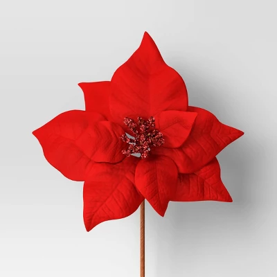 4pc Christmas Pick Set 2 Magnolia Leaf 2 Red Poinsettia - Wondershop™ 4 4pc Christmas Pick Set 2 Magnolia Leaf 2 Red Poinsettia - Wondershop™ - Image 2