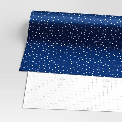 30" 50 Sq Ft Christmas Roll Wrap Dots And Stars On Navy - Wondershop™ 4 30" 50 Sq Ft Christmas Roll Wrap Dots And Stars On Navy - Wondershop™ - Image 2