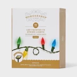50ct Solar LED Faceted Christmas Indoor Outdoor String Lights With Green Wire - Wondershop™ 11 50ct Solar LED Faceted Christmas Indoor Outdoor String Lights With Green Wire - Wondershop™ -Christmas Supply Store GUEST c42e34ff ec32 4142 b2c8 e74426336514