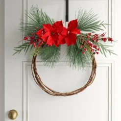 13.5" Christmas Metal Wreath Hanger Black - Wondershopâ˘