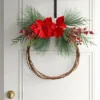 22" Christmas Unlit Asymmetrical Red Poinsettia Wreath - Wondershop™ -Christmas Supply Store GUEST c4e1caef 1450 494a 87c0 4d805703b1f9