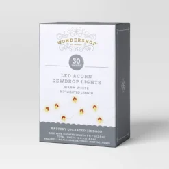 30ct LED Battery Operated Christmas Acorn Dew Drop Lights Warm White With Gold Wire - Wondershop™ -Christmas Supply Store GUEST c552f2b6 7c0e 4ffe ac65 562ee8e95b8a