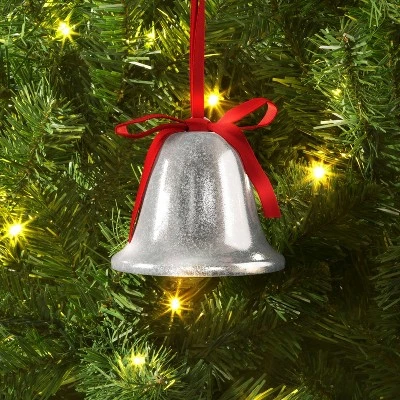 Christmas Metal Bell Ornament Silver - Wondershop™ 3 Christmas Metal Bell Ornament Silver - Wondershop™
