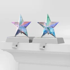 2pk Christmas Lit Iridescent Star Stocking Holder - Wondershop™ -Christmas Supply Store GUEST cb3365da f1ca 4466 86c8 110838c14d11
