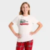 Kids' "Tis The Season" Short Sleeve Holiday Matching Family Pajama Shirt - Wondershop™ Cream -Christmas Supply Store GUEST cf81acae 6087 4efb af7e 3639443c8a3c