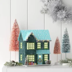 Christmas Glitter House Blue - Wondershopâ˘