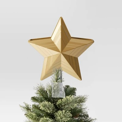 10" 4 Lit-Led Gold Star Projects Peace/Joy And Stars/Dots Christmas Tree Topper - Wondershop™ 4 10" 4 Lit-Led Gold Star Projects Peace/Joy And Stars/Dots Christmas Tree Topper - Wondershop™ - Image 2