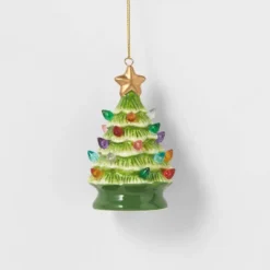 Lit Ceramic Retro Christmas Tree Ornament - Wondershop™ -Christmas Supply Store GUEST ddb44c80 8bcd 4e09 88d0 18792ad8ca7c