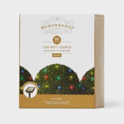 3'x4' 50ct Solar LED Christmas Net Lights With Green Wire - Wondershop™ -Christmas Supply Store GUEST e2508e75 2ec5 4821 9632 550fcb4954cf