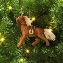 Christmas Fabric Horse Ornament - Wondershopâ˘