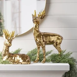 Christmas Sequin Sitting Deer Decor - Wondershopâ˘