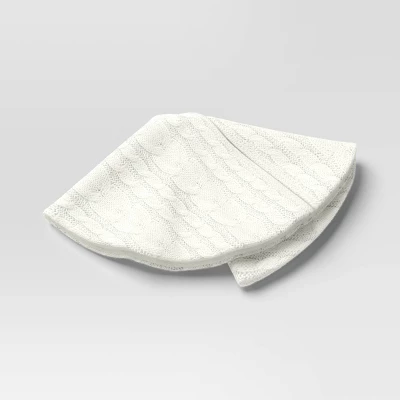 16" Cable Knit Mini Christmas Tree Skirt - Wondershop™ 6 16" Cable Knit Mini Christmas Tree Skirt - Wondershop™ - Image 4