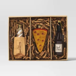 3pc Christmas Gift Ornament Set Glass Wine/Cheese/Baguette - Wondershop™ -Christmas Supply Store GUEST ed6c2d3b 105e 4e95 bdc6 faf11e77ef47