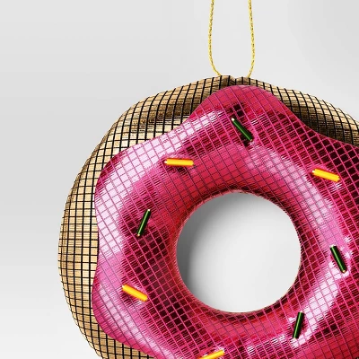 3" Christmas Fabric Disco Donut Ornament - Wondershop™ 4 3" Christmas Fabric Disco Donut Ornament - Wondershop™ - Image 2
