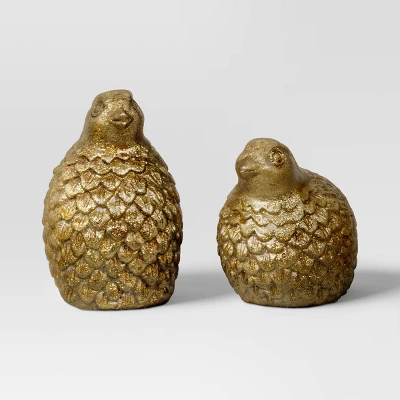 8pk Christmas Poly Figural Decor Set Birds/Bunny/Trees Gold - Wondershop™ 7 8pk Christmas Poly Figural Decor Set Birds/Bunny/Trees Gold - Wondershop™ - Image 5