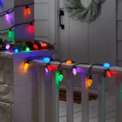 25ct LED C9 Faceted Christmas String Lights With Green Wire - Wondershopâ˘