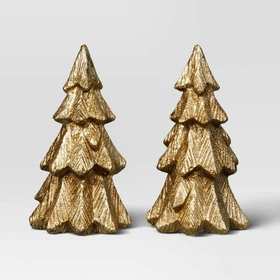 8pk Christmas Poly Figural Decor Set Birds/Bunny/Trees Gold - Wondershop™ 4 8pk Christmas Poly Figural Decor Set Birds/Bunny/Trees Gold - Wondershop™ - Image 2